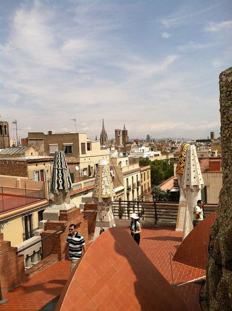 A picture of a roof in Barcelona