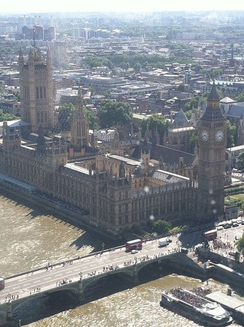 Picture of the London parliament and Big ben