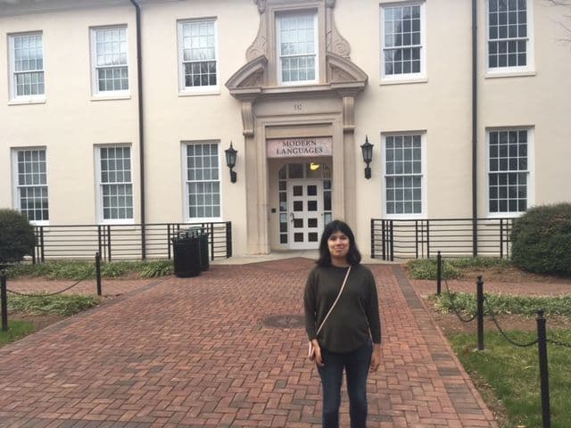 A picture of me standing in front of a building