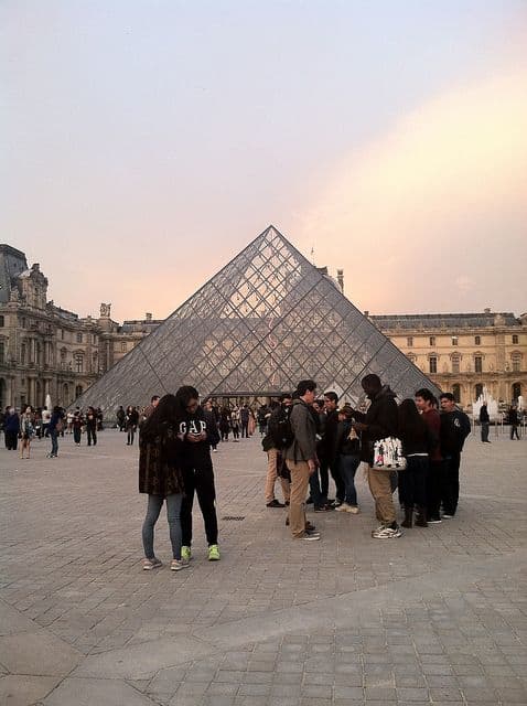A picture of the Louvre glass pyramid